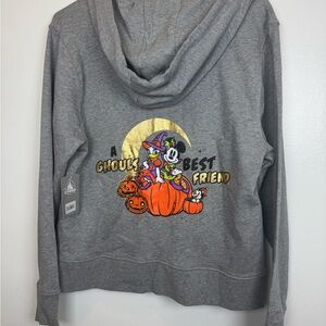 Disney Gray Zip-Up Hoodie with Character Design